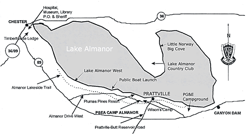 Lake Almanor map