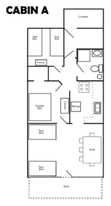 Click here to enlarge Camp Shasta Cabin Plan - A