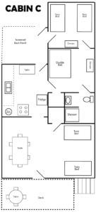 Click here to enlarge Camp Shasta Cabin Plan - C
