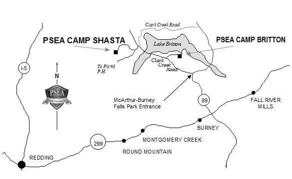 Camp Shasta Map
