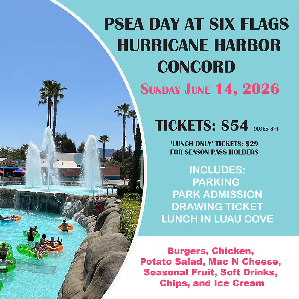 Hurricane Harbor PSEA Day Flyer Image