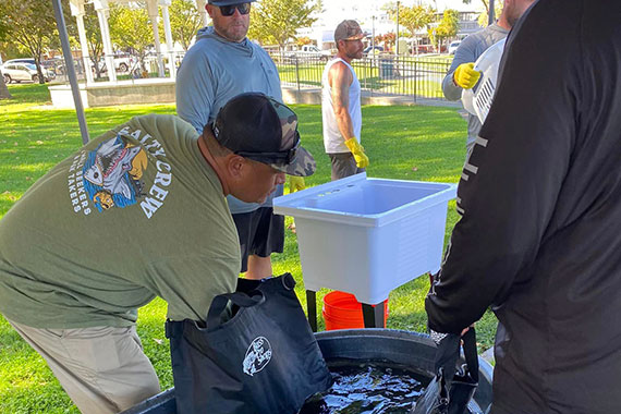 Making sure the fish can breathe
